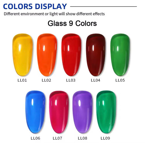 9 COLOURS JELLY GEL POLISHES COLLECTION