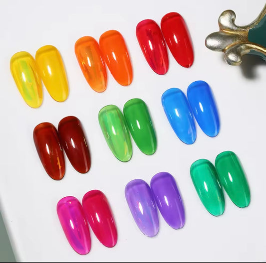 9 COLOURS JELLY GEL POLISHES COLLECTION
