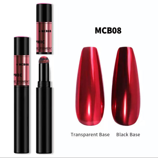 1Pc Nail Art Magic Mirror Effect Glitter Powder Air Cushion Pen MCB08
