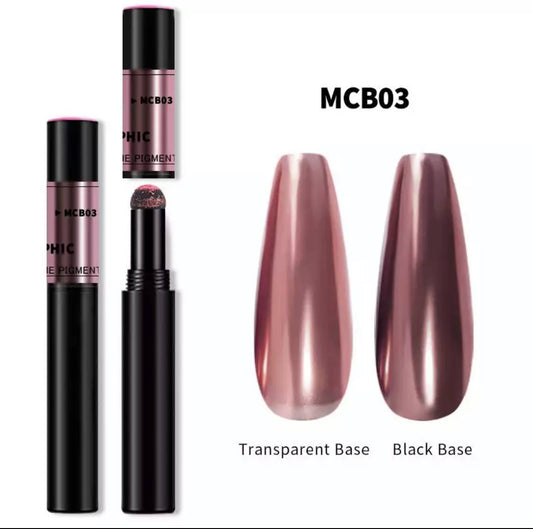 1Pc Nail Art Magic Mirror Effect Glitter Powder Air Cushion Pen MCB03