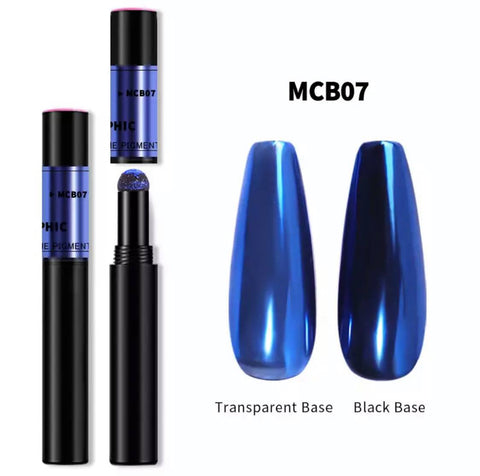 1Pc Nail Art Magic Mirror Effect Glitter Powder Air Cushion Pen MCB07