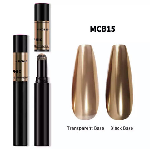 1Pc Nail Art Magic Mirror Effect Glitter Powder Air Cushion Pen MCB15