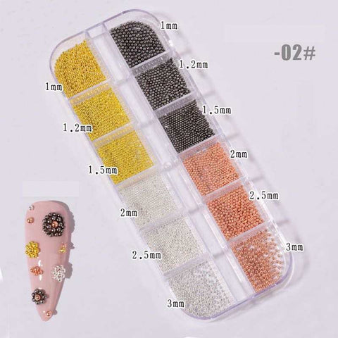 Caviar Bead Stainless Steel Beads Nail Art 02