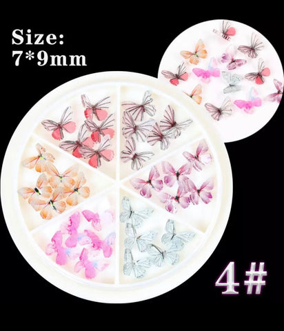 3D Colorful Butterfly Charm Nail Art 04