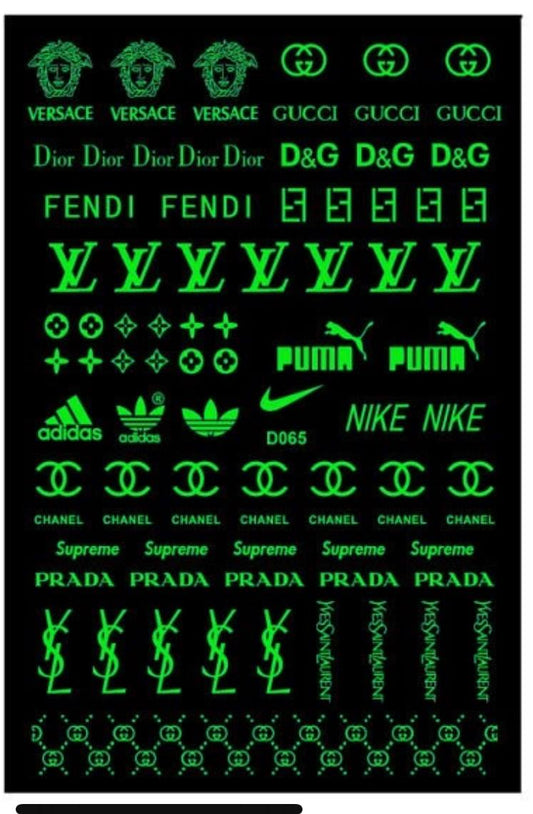 DESIGNER STICKERS D065 GLOW IN THE DARK