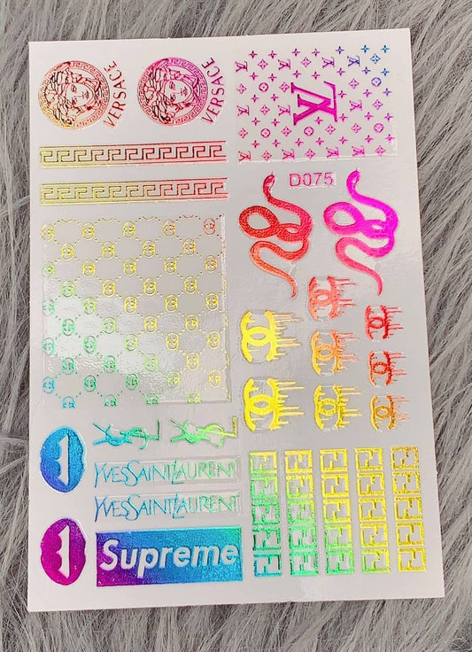 DESIGNER STICKERS D075 RAINBOW