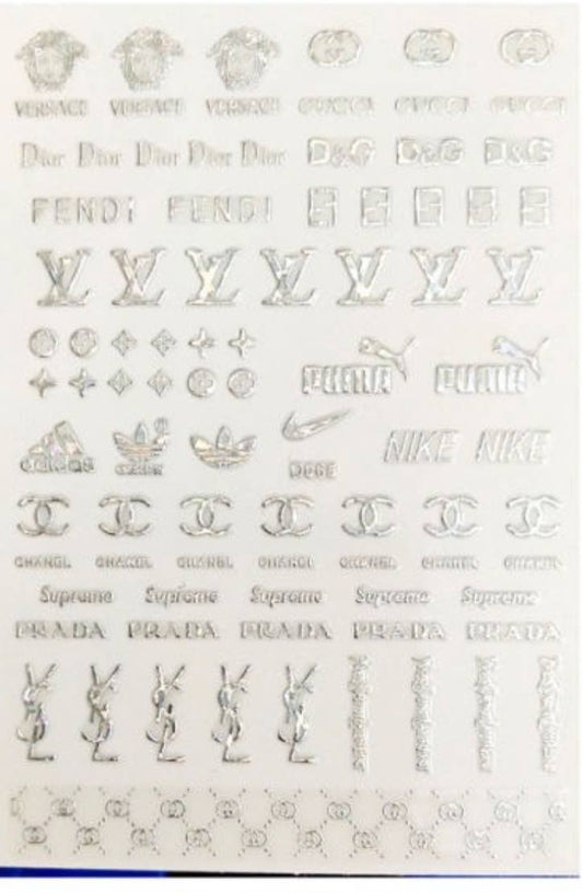DESIGNER STICKERS D065 SILVER