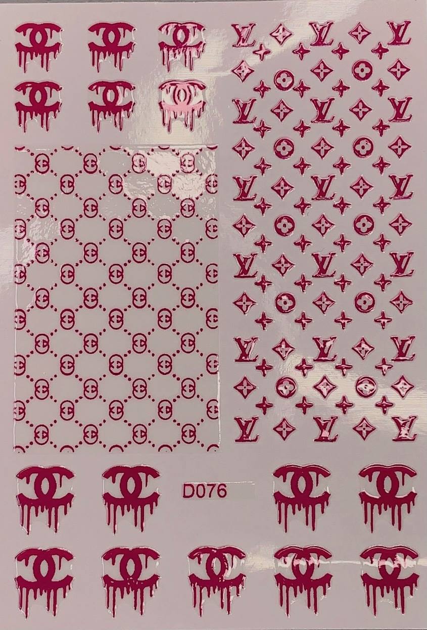 DESIGNER STICKERS D076 PINK
