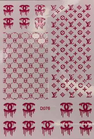 DESIGNER STICKERS D076 PINK