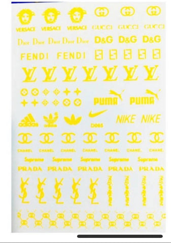 DESIGNER STICKERS D065 ORANGE