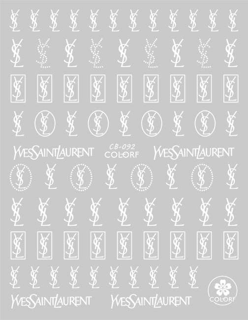 Designer Stickers D092 White