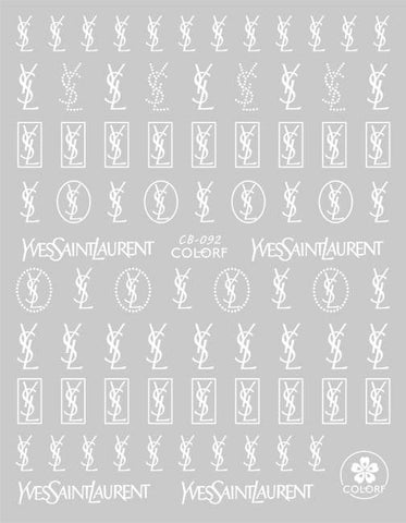 Designer Stickers D092 White