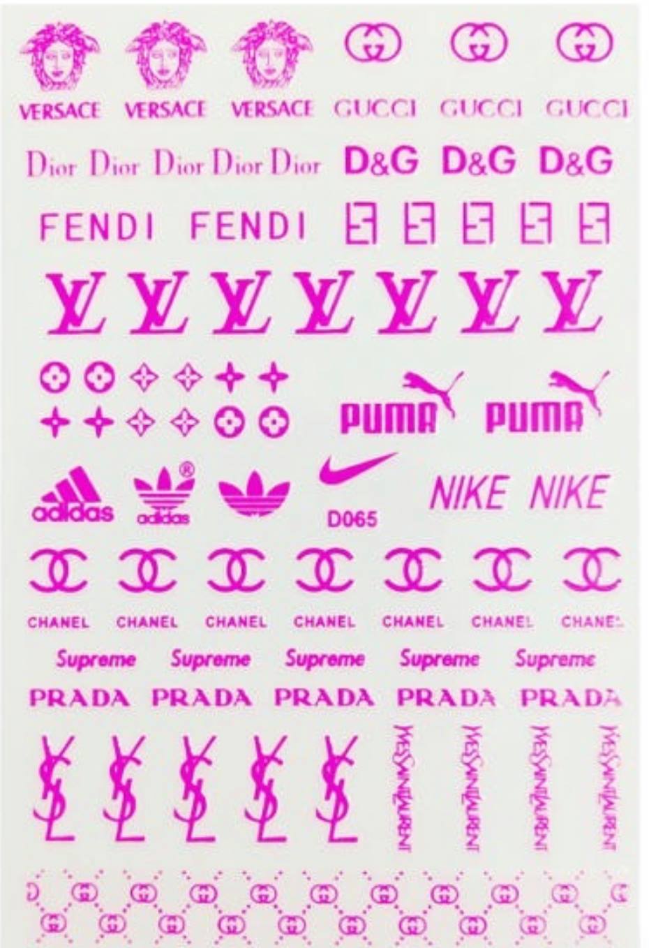 DESIGNER STICKERS D065 PINK