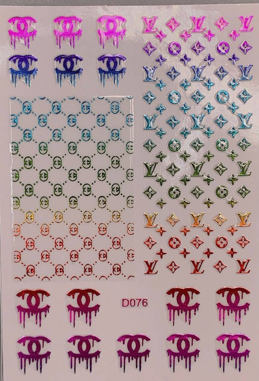 DESIGNER STICKERS D076 RAINBOW