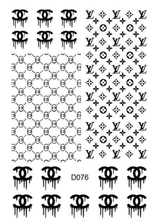 DESIGNER STICKERS D076 BLACK