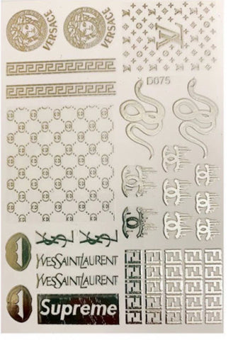 DESIGNER STICKERS D075 SILVER