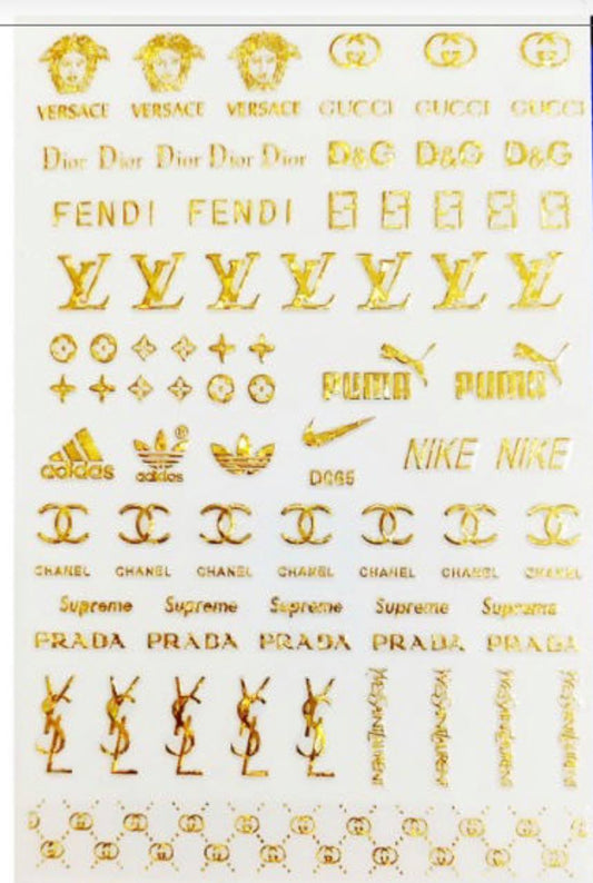 DESIGNER STICKERS D065 GOLD AB