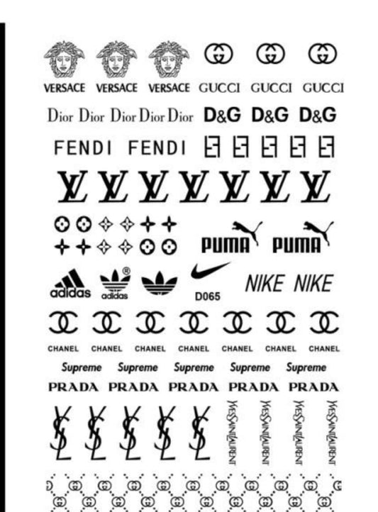 DESIGNER STICKERS D065 BLACK