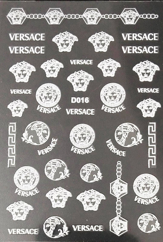 Designer Stickers  D016 White