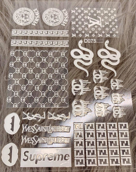 DESIGNER STICKERS D075 WHITE