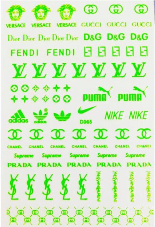 DESIGNER STICKERS D065 GREEN