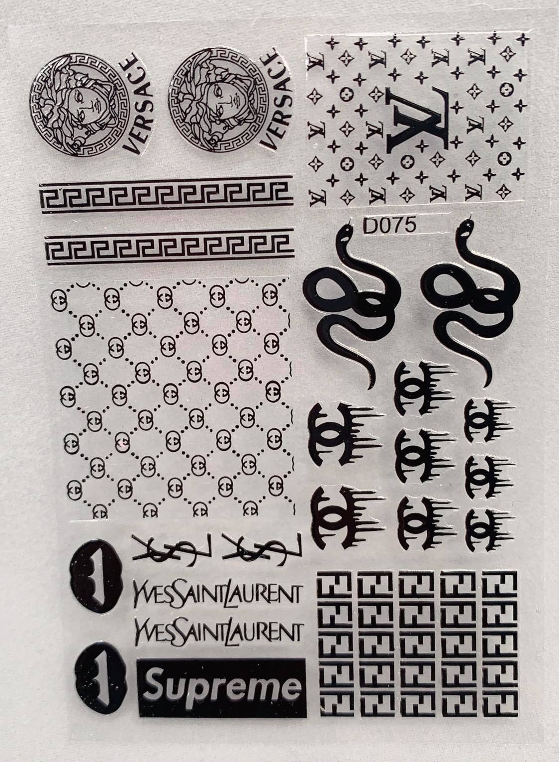 DESIGNER STICKERS D075 BLACK