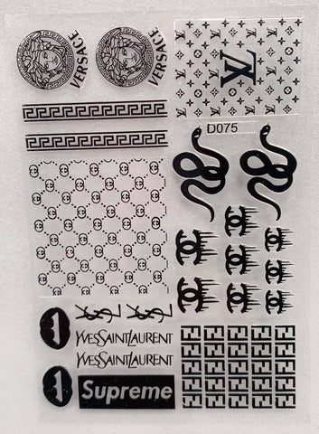 DESIGNER STICKERS D075 BLACK
