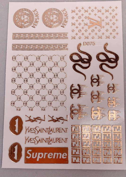 DESIGNER STICKERS D075 ROSE GOLD