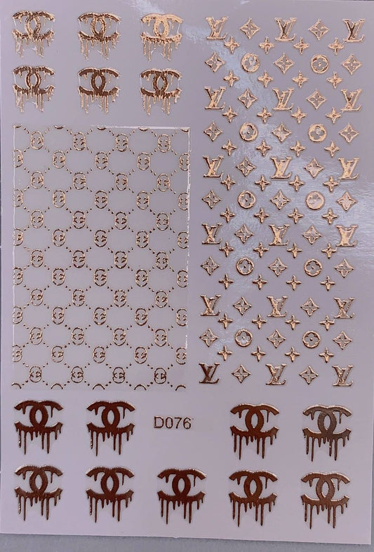 DESIGNER STICKERS D076 ROSE GOLD