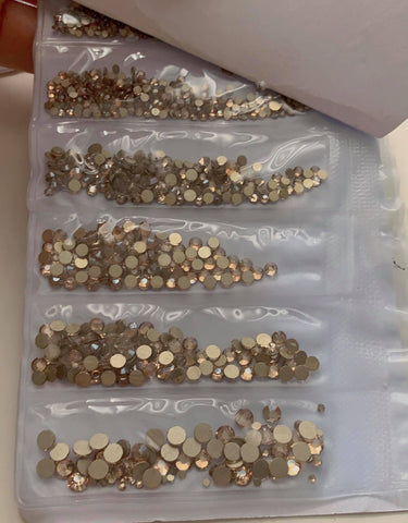 Fancy Shape Glass Flatback Rhinestones For Nail Art - Light Peach