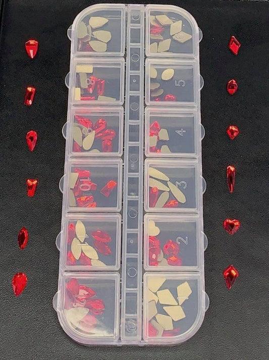 Fancy Shape Glass Flatback Rhinestones For Nail Art - Siam