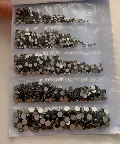 Fancy Shape Glass Flatback Rhinestones For Nail - Black