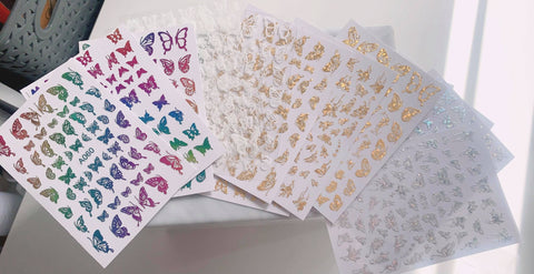 16 Sheets/Pack Mixed Design 3D Butterfly Stickers