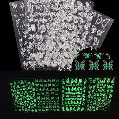 16 Sheets/Pack Mixed Design 3D Butterfly Stickers