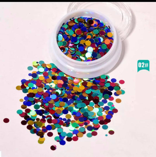 Round Shape Nail Glitter 02