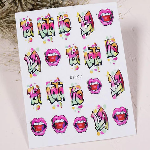 HOT GIRL NAIL DECALS ST107