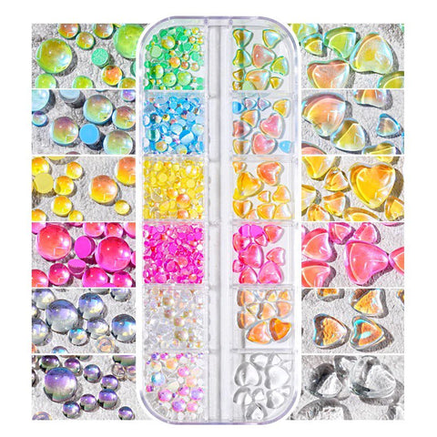 Mermaid Nail Beads Flatback Aurora