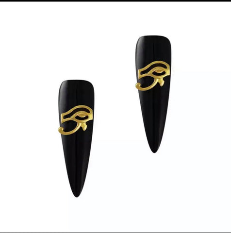2PCS  Mystic Pharaoh Golden Charm/ Egypt Alloy Studs 690