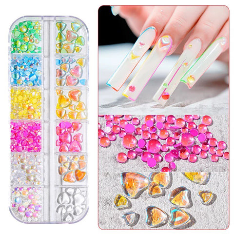 Mermaid Nail Beads Flatback Aurora