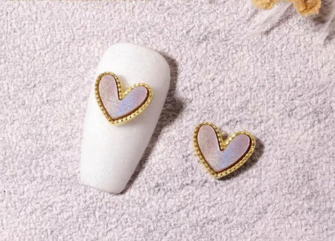 2PCS DELICATE PEACH LOVE HEART