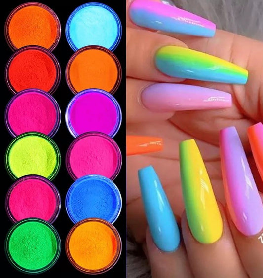 12 Boxes Neon Pigment Powder
