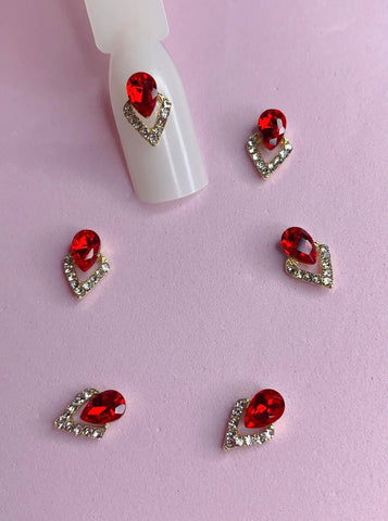 2PCS NAIL CHARM RHOMBUS
