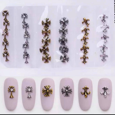 30pcs Crossed Nail Charm /G22