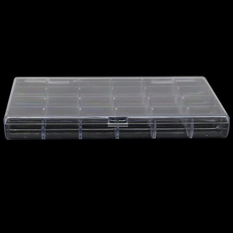 24 Grids Clear Plastic Box For Rhinestone, Charm, Flowers...