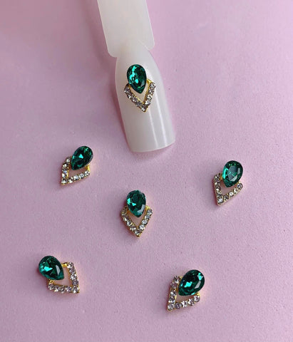 2PCS NAIL CHARM RHOMBUS