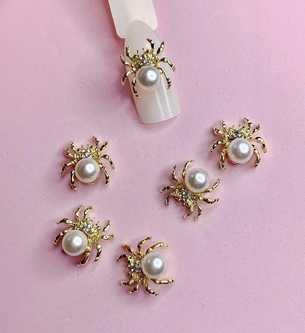 2PCS NAIL CHARM SPIDER