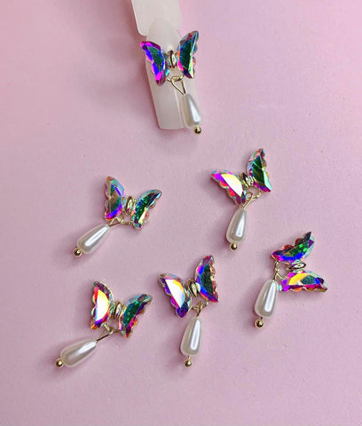 2PCS NAIL CHARM BUTTERFLY JE598
