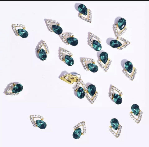 2PCS NAIL CHARM RHOMBUS