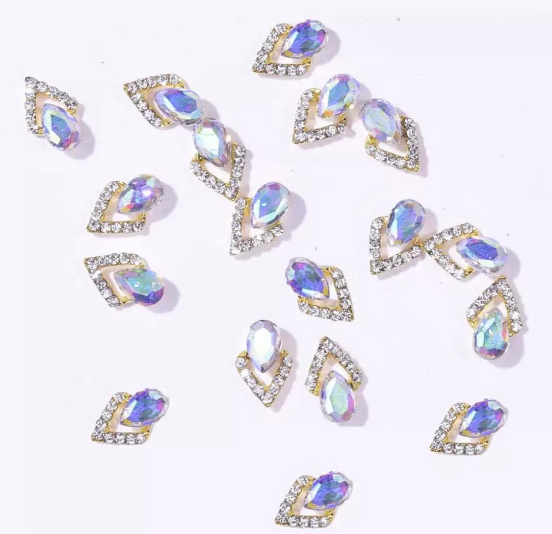 2PCS NAIL CHARM RHOMBUS