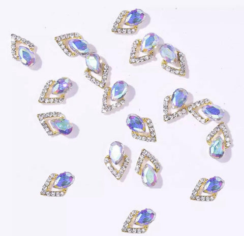 2PCS NAIL CHARM RHOMBUS
